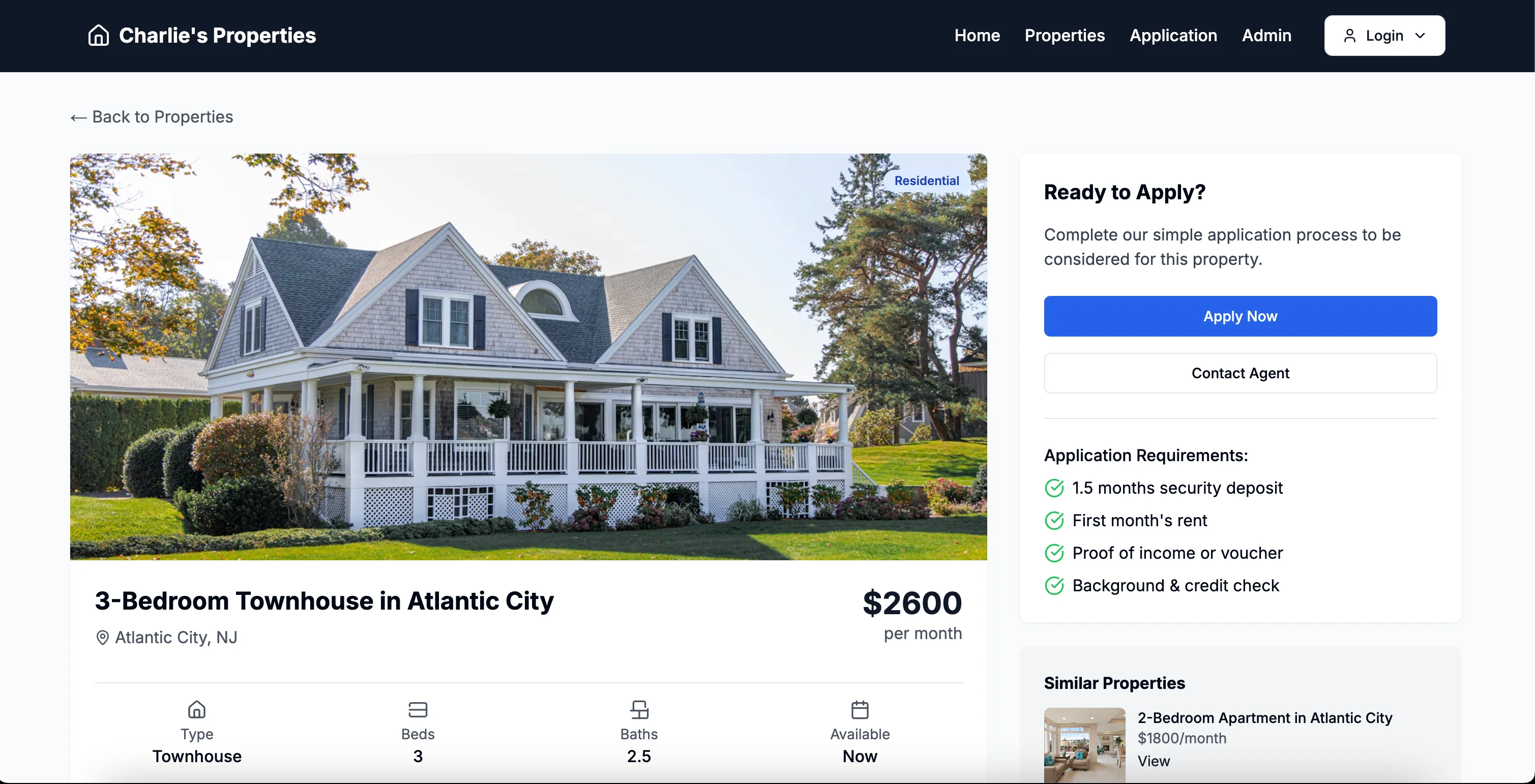 Property platform screenshot 2